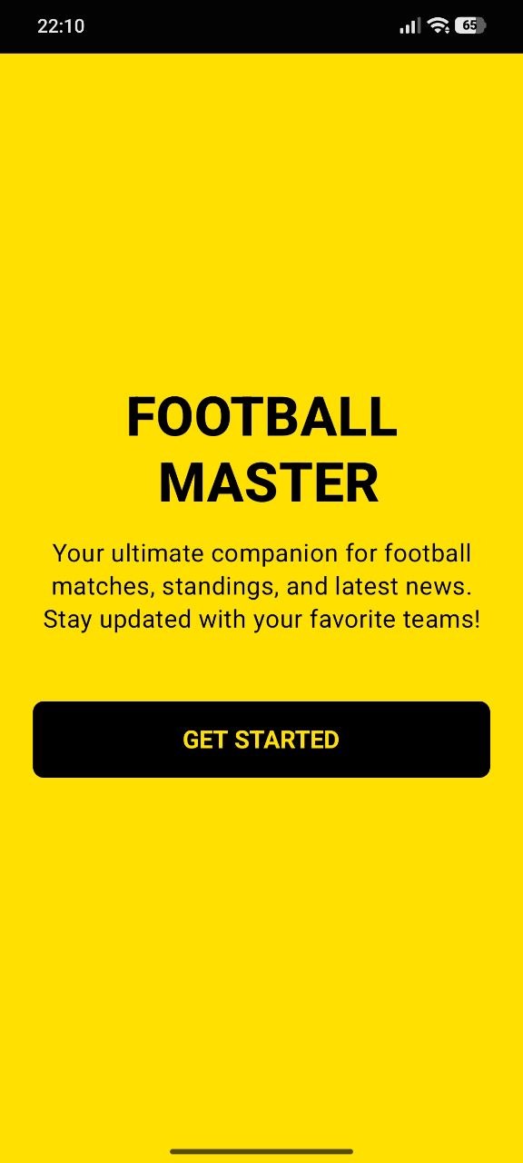 Pmatch Football Center start screen